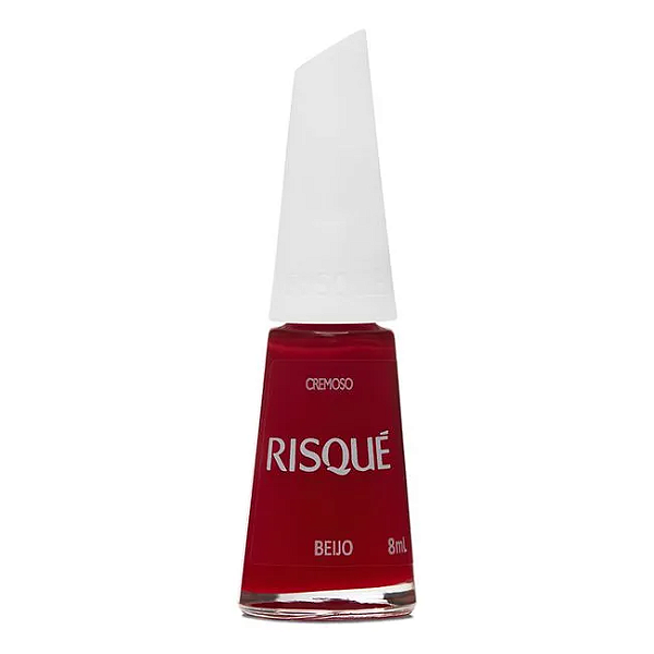 Esmalte Coleção Essencial Cor Vermelho Cremoso Beijo 8ml Risque