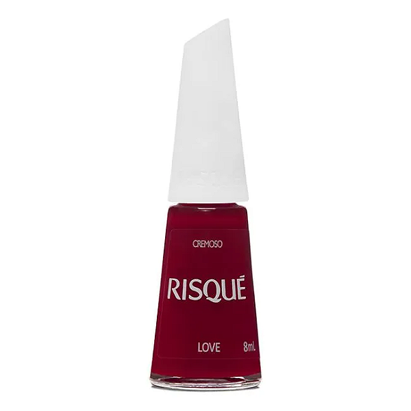 Esmalte Coleção Essencial Cor Vermelho Cremoso Love 8ml Risque