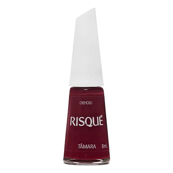 Esmalte Coleção Essencial Cor Vinho Tâmara Cremoso 8ml Risque