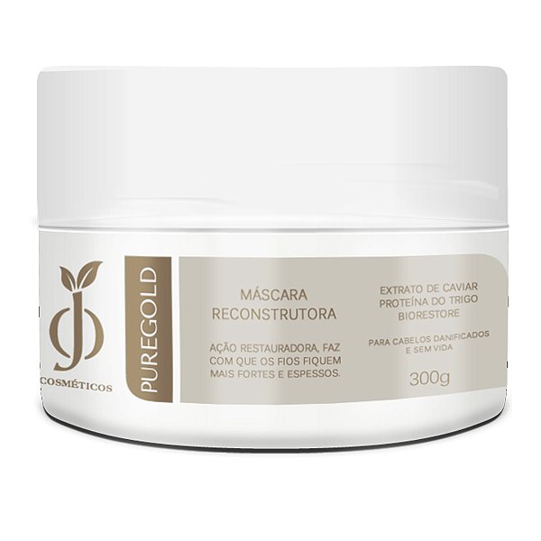 Máscara Capilar Reconstrução Ouro 300g - PureGold - OJ Cosméticos