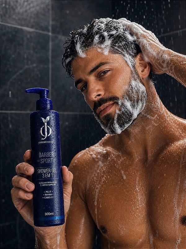 Shower Gel 3X1 300ml - Barber Sport - OJ Cosméticos