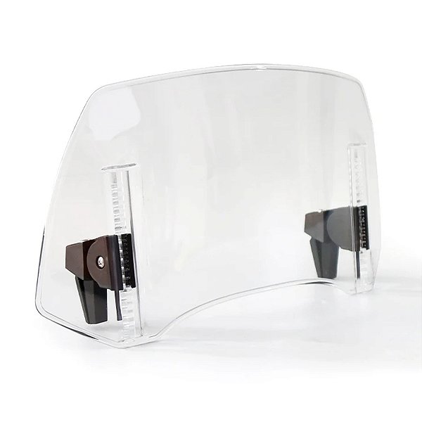 Defletor Parabrisa Moto 300×180 mm Regulável Universal Corta Vento Ajustável Altura e Inclinação Cristal Fumê Bolha Motocicleta