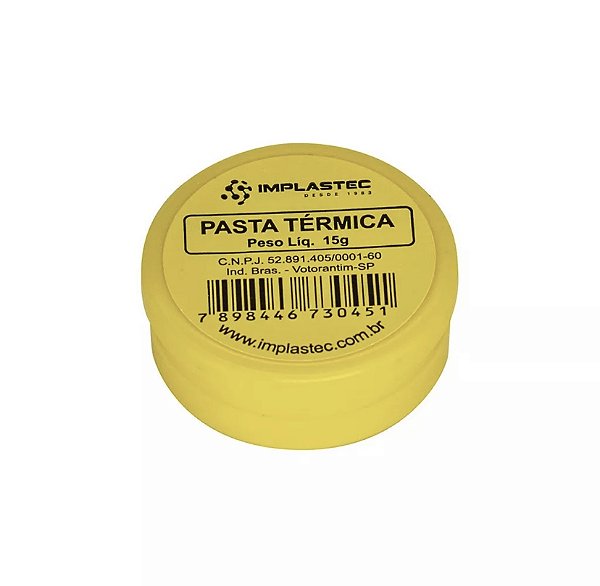PASTA TERMICA DE SILICONE BRANCA IMPLASTEC 15g