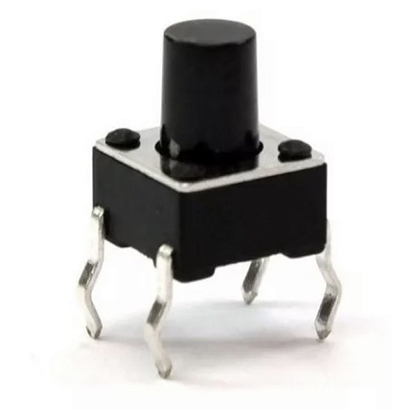 CHAVE TÁCTIL KFC-A06-6X6X9,5 4T 180 PRETA