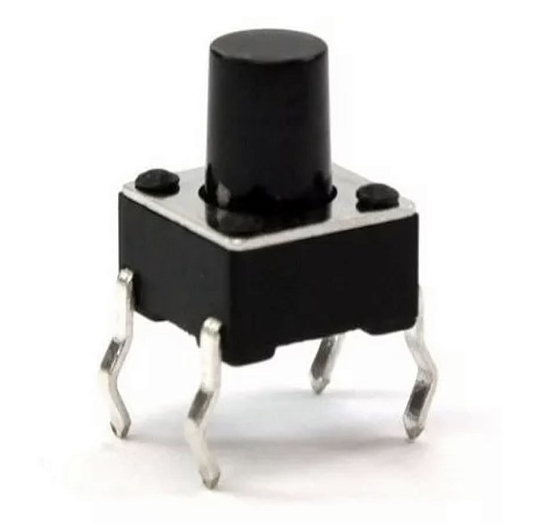 CHAVE TACTIL KFC-A06-6X6X9,5MM 4T 180º PRETA