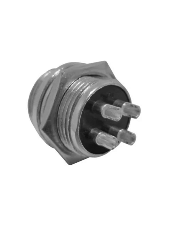 CONECTOR MIKE CIRCULAR 4 VIAS MACHO P/ PAINEL