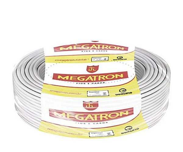 CABO FLEXIVEL 750V 1,0MM BRANCO (ROLO C/ 100 MTS) - MEGATRON