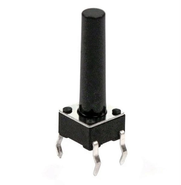 CHAVE TACTIL KFC-A06-6X6X17MM 4T 180º PRETA