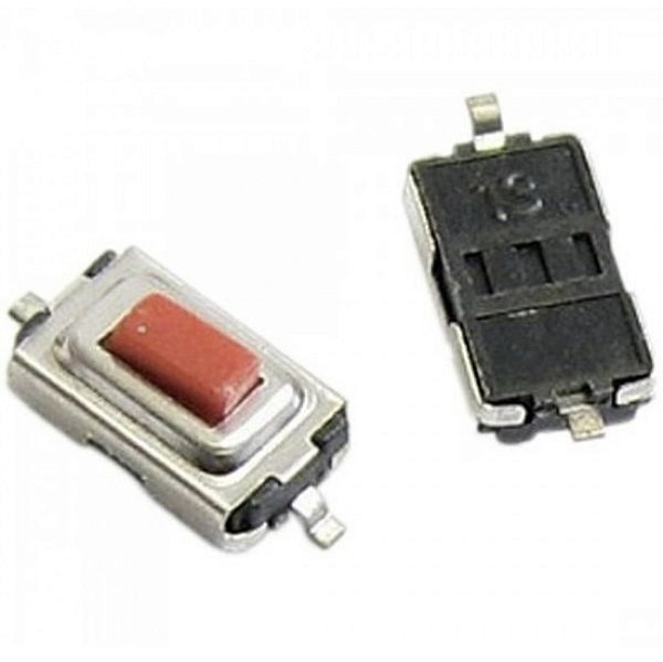 CHAVE TACTIL KFC-A06-3x6x2,5MM VM 2 TERMINAIS SMD (FITADO MIN 3000 PCS)
