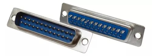 CONECTOR DB25 SOLDA FIO 180° MACHO (PACOTE C/ 100 PCS)