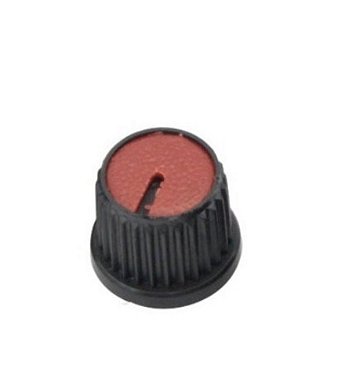 KNOB ESTRIADO C/ PARAFUSO (14X18MM) VERMELHO (PACOTE 5 PCS)