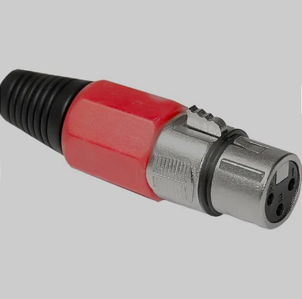 CANON FEMEA C/ CAPA DE ROSCA METALICA - VERMELHO (PACOTE C/ 20 PCS)