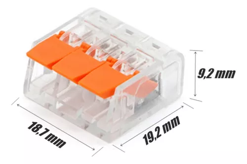 CONECTOR ENGATE RAPIDO PCT-413 FIO 4MM (PACOTE 10 PEÇAS)