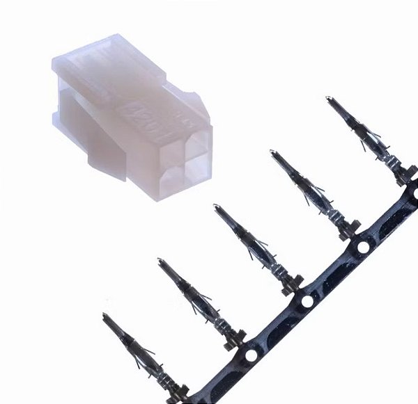 CONECTOR ALOJ 4,2MM 4 VIAS FEMEA BR5559-04 COM TERMINAL MACHO (PACOTE C/ 100 PEÇAS)