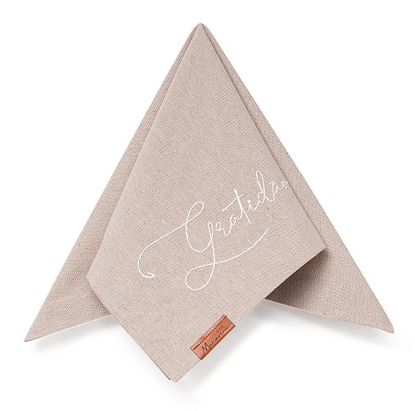 Guardanapo Liso Bordado Gratidão