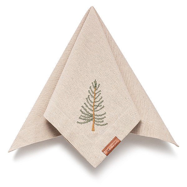 Guardanapo Liso Bordado Árvore