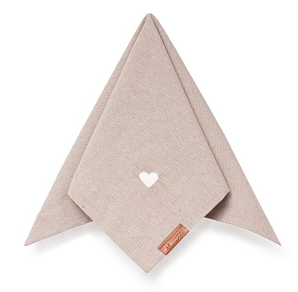 Guardanapo Liso Bordado Coração