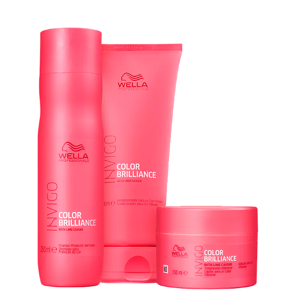 Kit Wella Color brilliance Shampo 250ml+Cond 200ml +máscara 150ml
