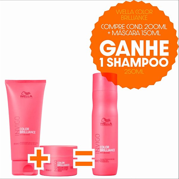 Kit Wella Nutri Brilliance Cond 200ml+Máscara 150ml(Ganhe Shampo 250ml)