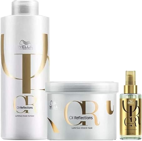 Kit Wella Oil Reflections Shampo 1L+Máscara 500ML+Oleo Oil Reflection 100ML