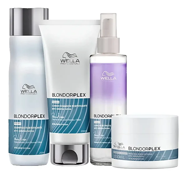 Kit Wella BlondorPlex Hair Care Total (4 produtos)