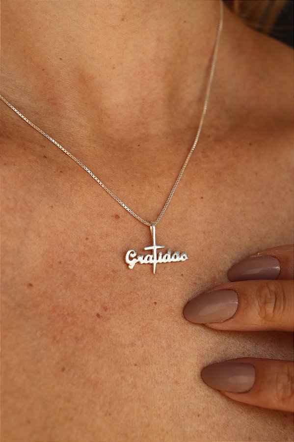 Colar Gratidão Prata 925