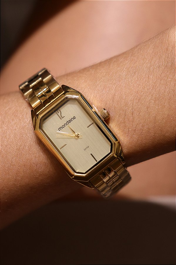 Relógio Feminino Social Dourado