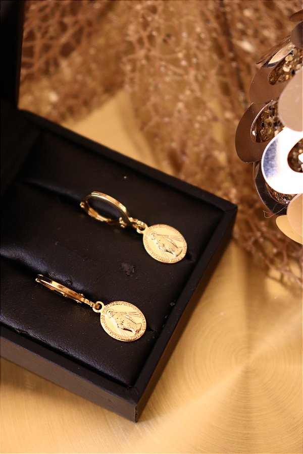 Brinco Argolinha Medalha Milagrosa