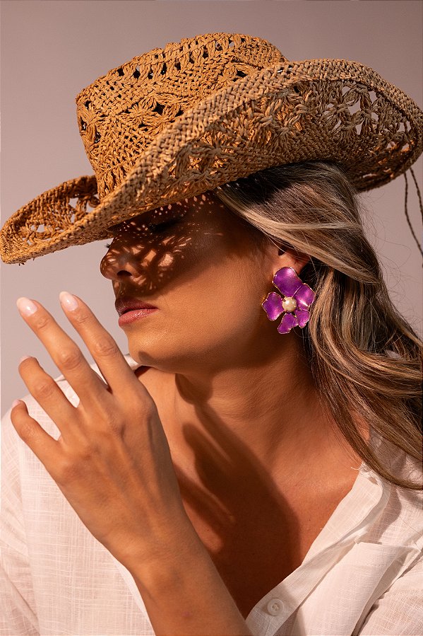 Brinco Orquídea Lilas