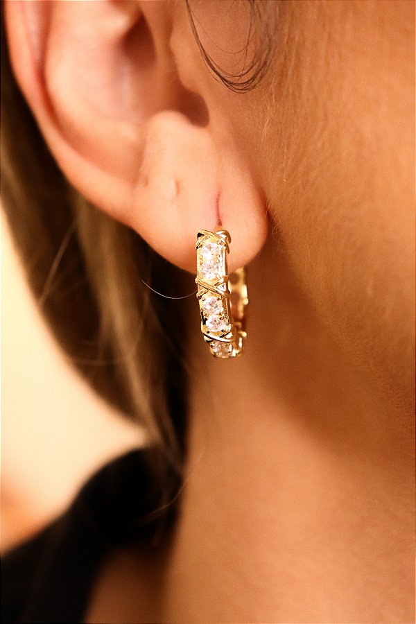 Brinco Inspiração Tifany Dourado Feminino