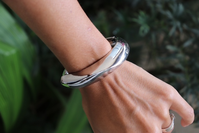 Bracelete com banho de ródio branco