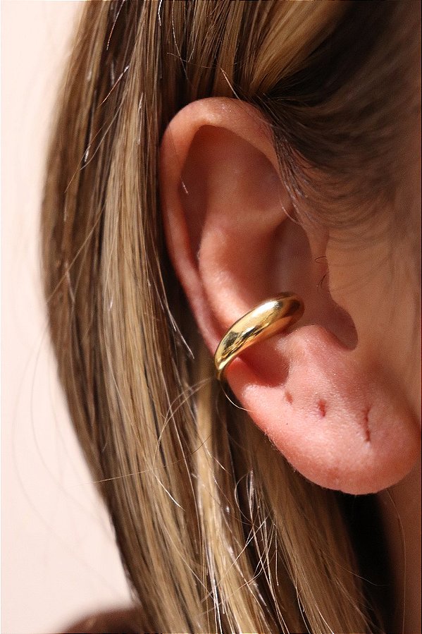 Piercing Banhado Ouro 18K com Design Orgânico