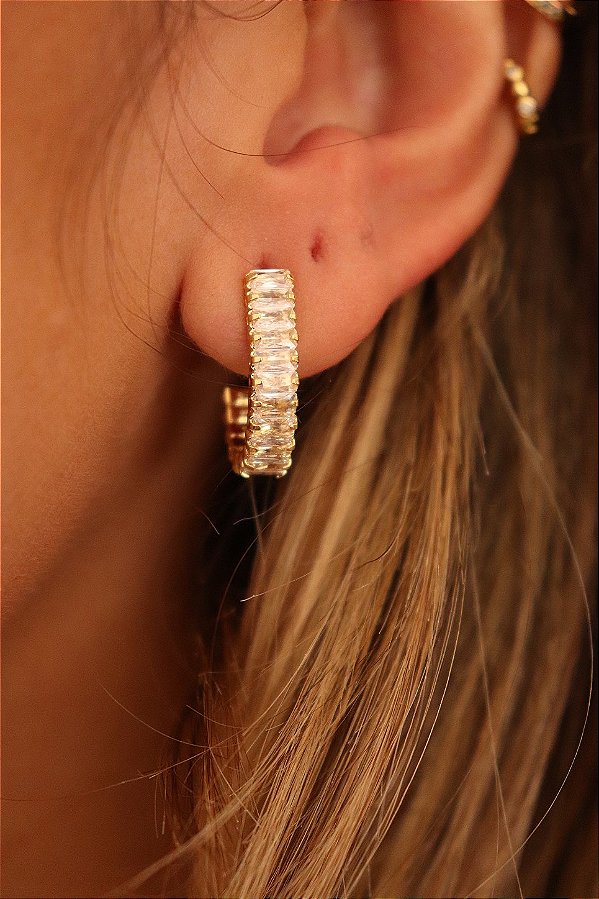 Brinco Navetes Pino Banhado a Ouro 18k