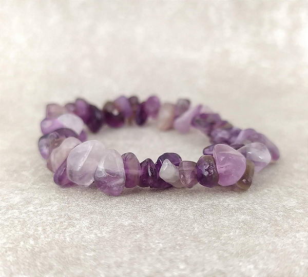 Pulseira de Ametista em Cascalho "Espiritualidade e Transmutação"