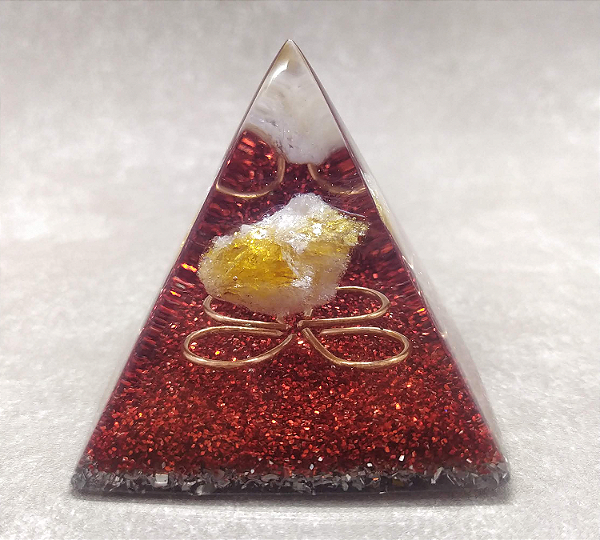 Orgonite com Citrino 6,5cm  "Prosperidade e Abundância"