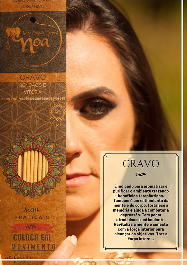 Incenso Artesanal Orgânico NOA - Cravo - "Bênçãos e Vitória"