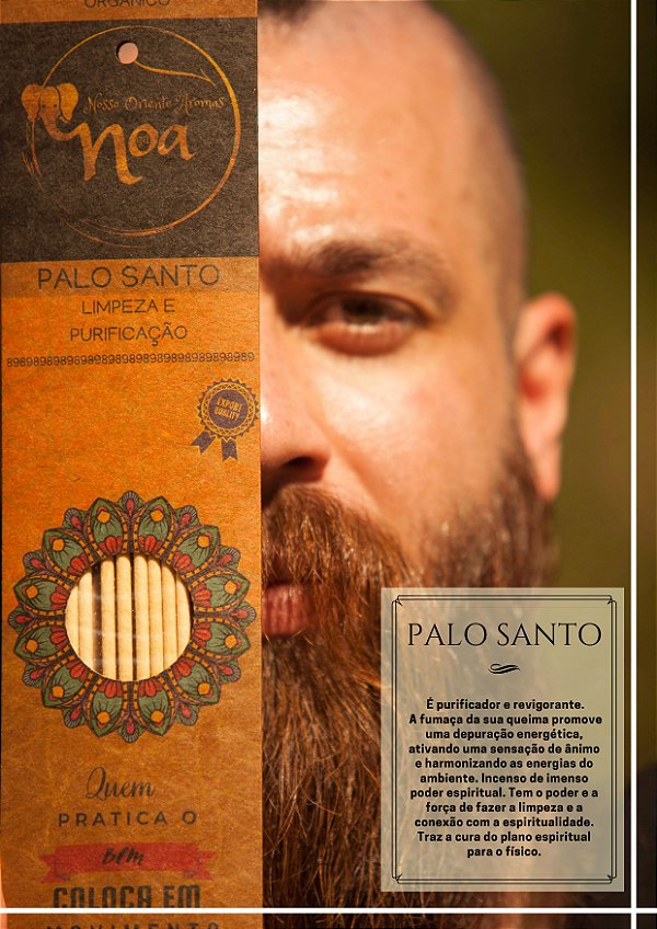 Incenso Artesanal Orgânico NOA - Palo Santo - "Limpeza e Purificação"