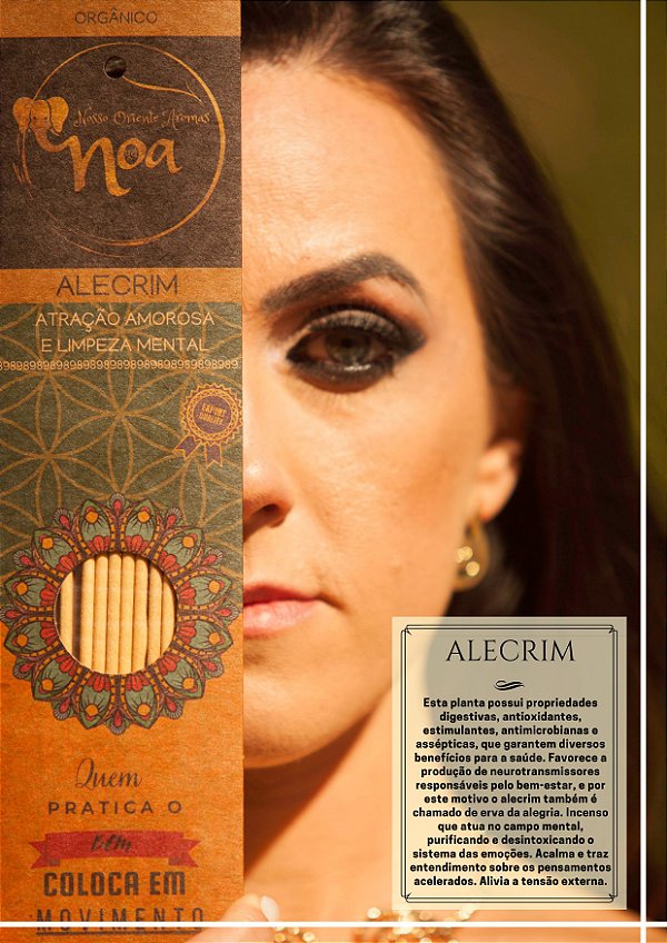 Incenso Artesanal Orgânico NOA - Alecrim - "Atração Amorosa e Limpeza Mental"