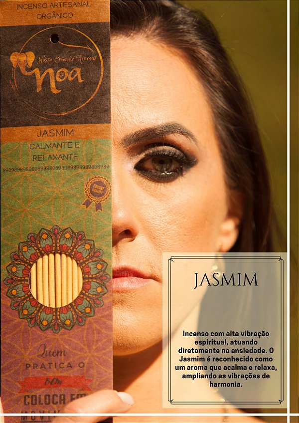 Incenso Artesanal Orgânico NOA - Jasmim - "Calmante e Relaxante"