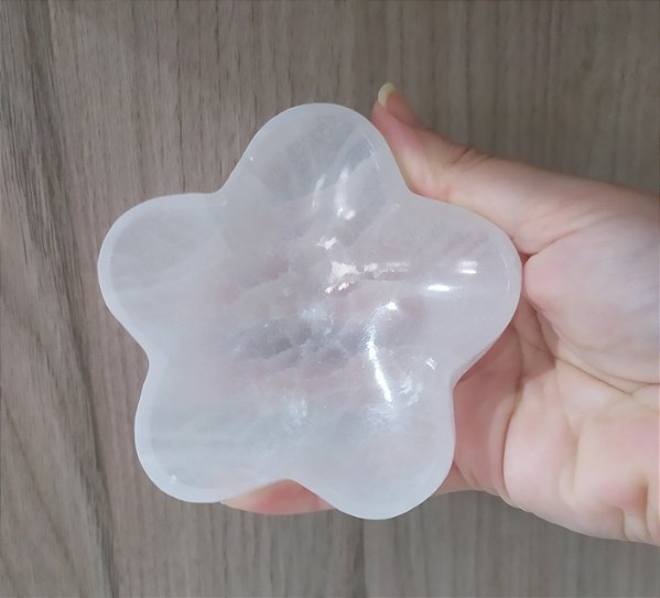 Bowl de Selenita em Flor - "Limpeza Energética"