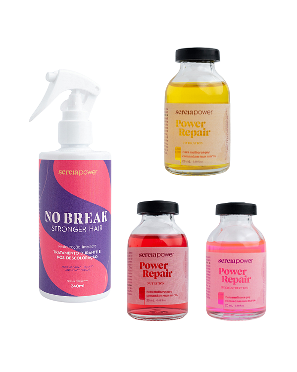 kit No break + Kit Cronograma Capilar (Recupere, nutra e reconstrua)