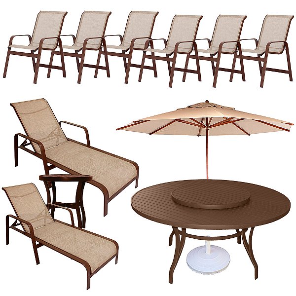 Conjunto Lótus Completo com Mesa Giro Externo