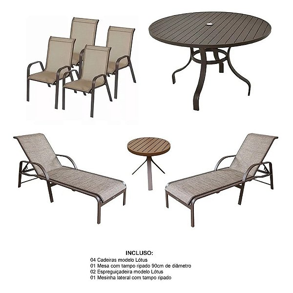 Kit Completo para Piscina modelo Lótus (Mesa 90cm)