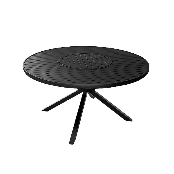 Mesa Ripada 1,60m com Giro Interno pé em X em Alumínio