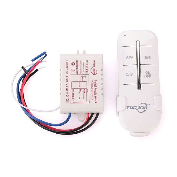 Controle Remoto Interruptor Luz 2 Canais - 110/220v - Tuoxin