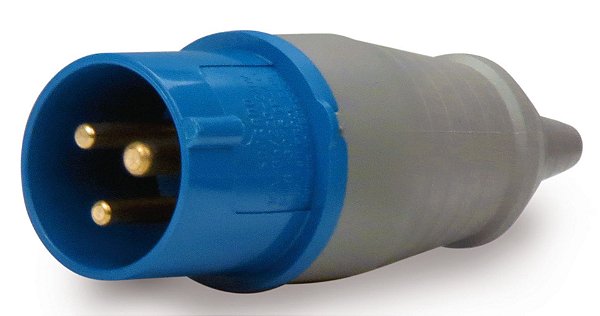 Plugue industrial Soprano 2P+T azul 16A 220V 3076