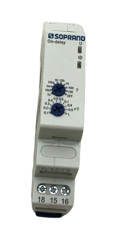 Rele temporizador retardo na energização ajustável Soprano