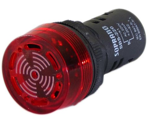 Led Buzzer Sinaleiro - Alarme Audio Visual - Soprano 220v