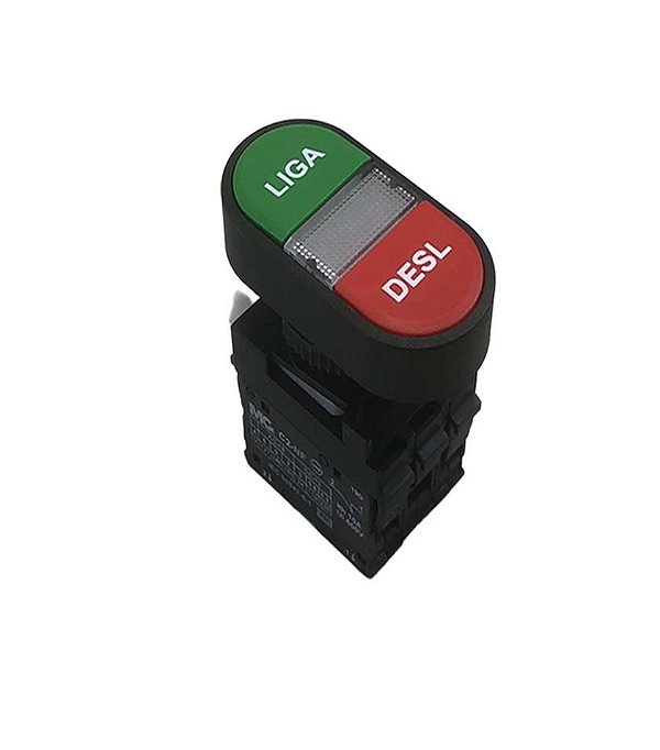 Botoeira Dupla Margirius Com Bloco De Iluminação  Bca - Ld