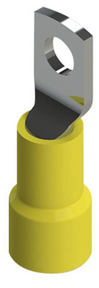 Terminal T/ Olhal Tubular Isolado 70mm (70-13) Amarelo C/6pç